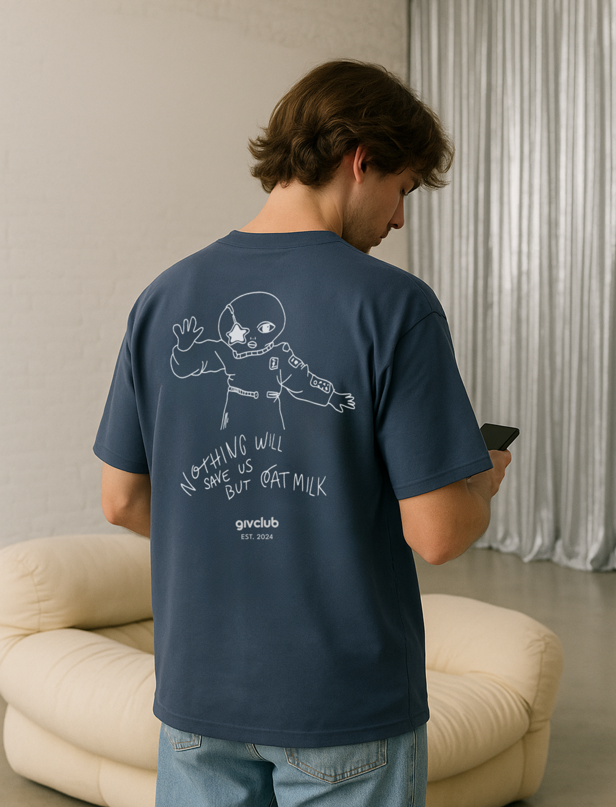 Nothing Will Save Us But Oat Milk – Oversize Heavyweight T-Shirt