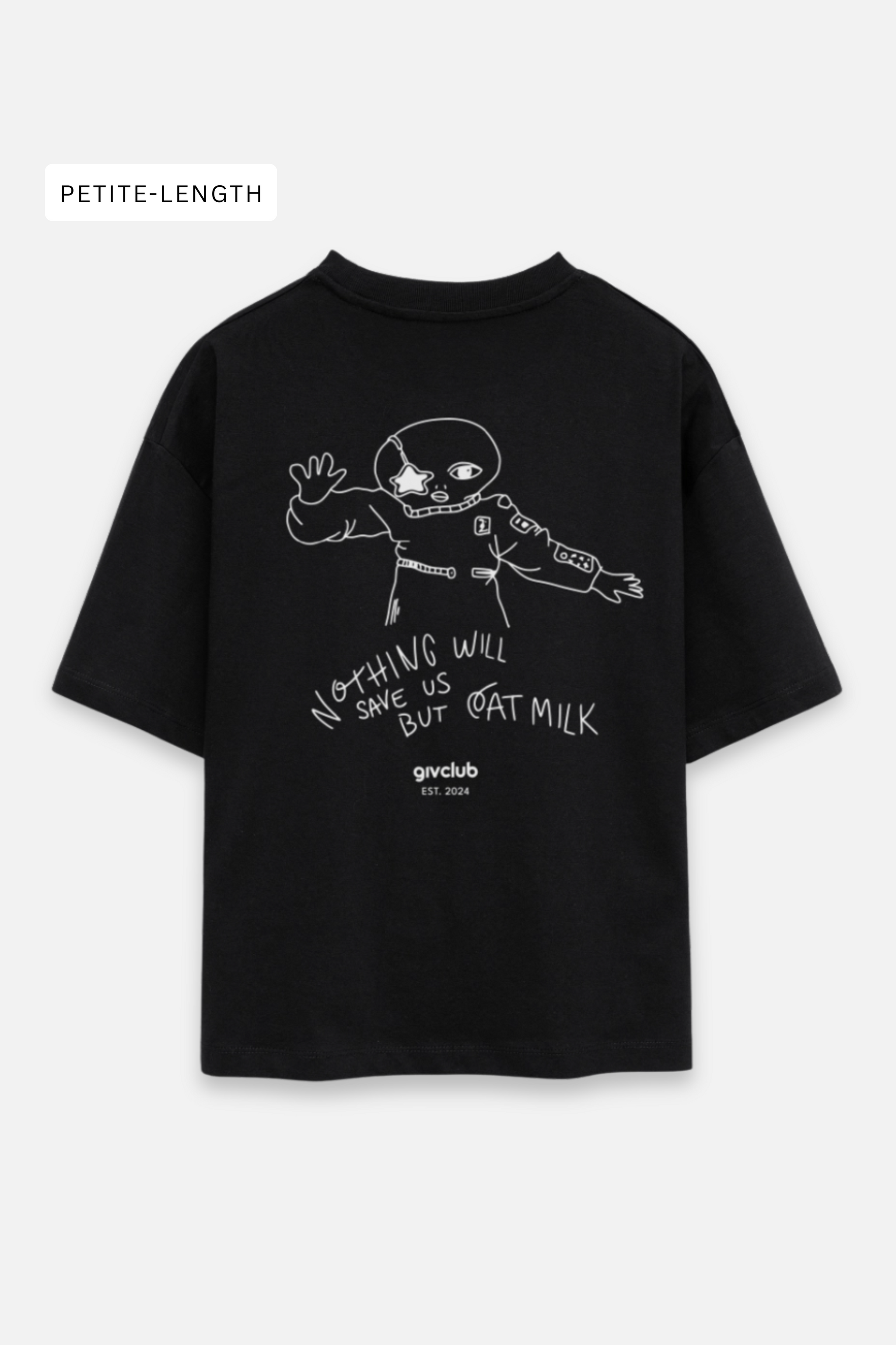 Nothing Will Save Us But Oat Milk - Petite-Length Organic T-Shirt